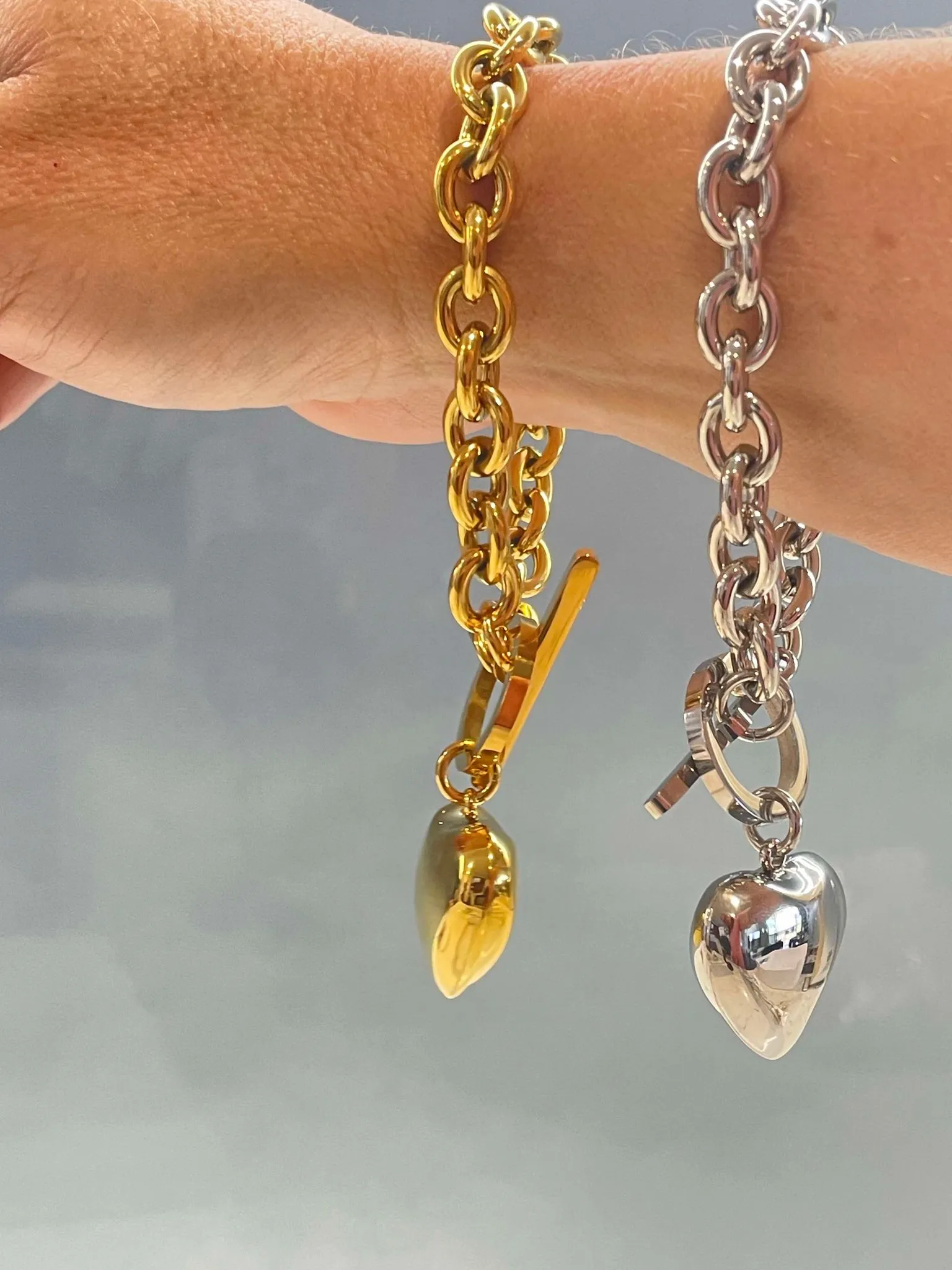 The large heart lock bracelet - gold – Tarnish Proof Jewellery