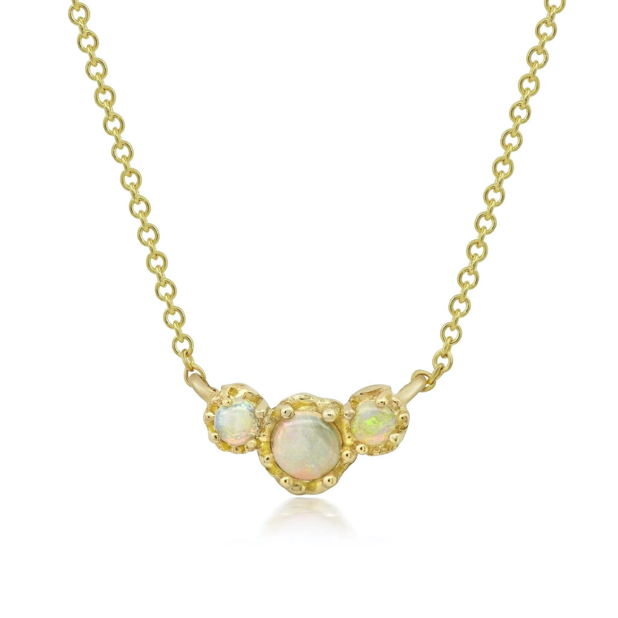 Three Moon Opal Necklace