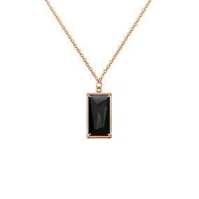 TRACEY CHEN | Necklace | Rectangle Inky Green Necklace