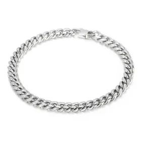 Trendy Titanium Steel Men's Cuban Bracelets and Necklaces - Hip-hop Jewelry Inspired by European and American Rock Culture