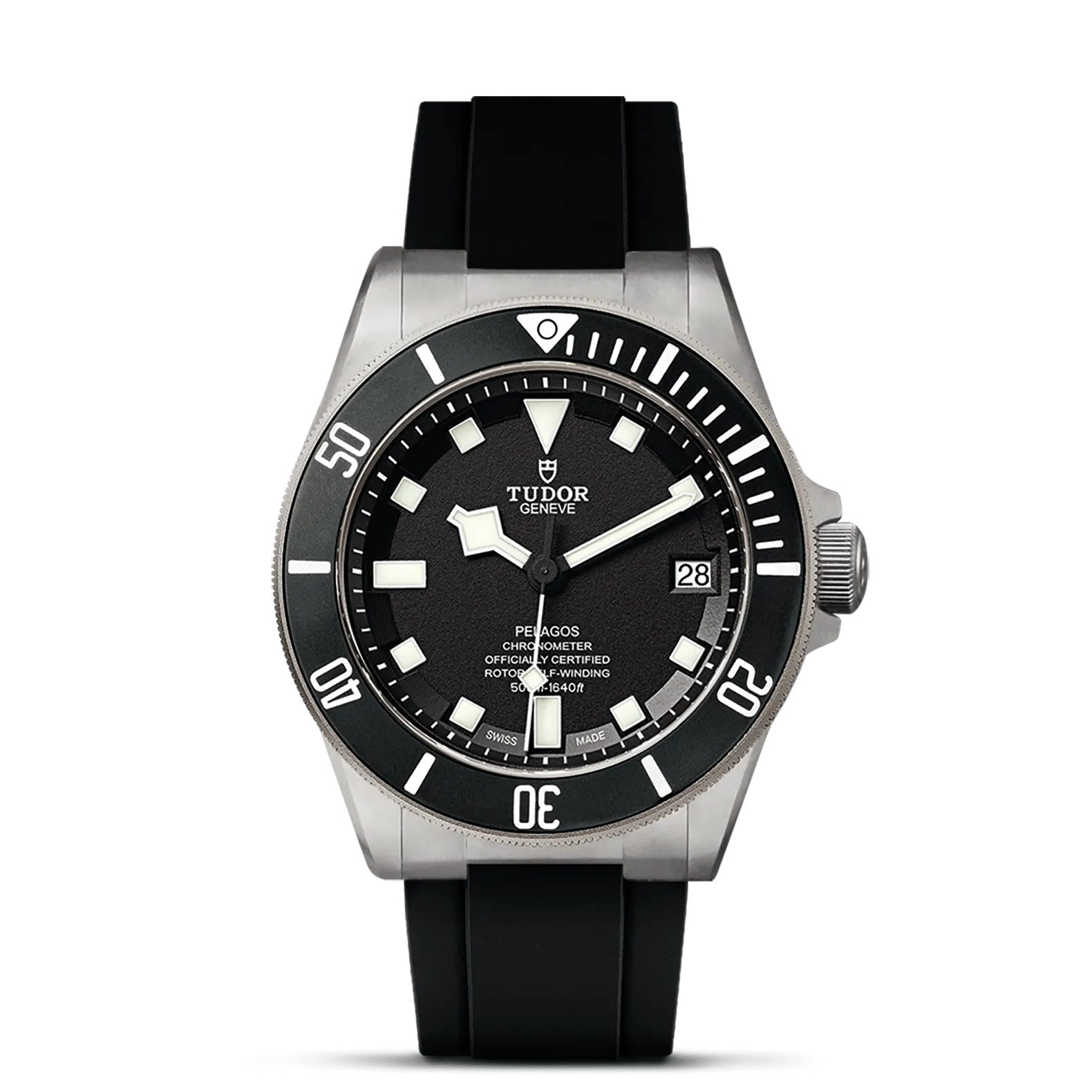 TUDOR Pelagos 42mm Case, Black Dial, Titanium Bracelet (M25600TN-0001)