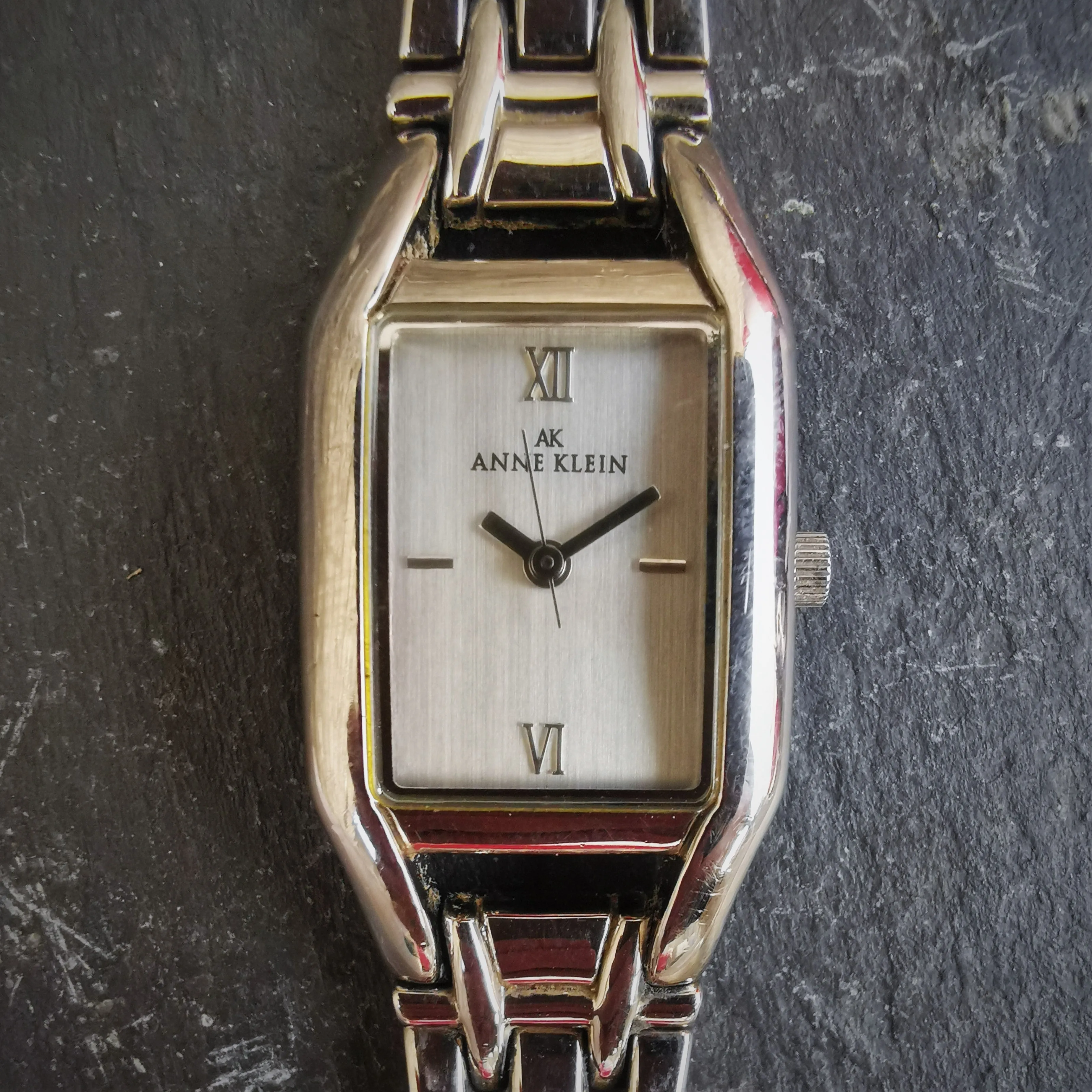 Vintage Women's ANNE KLEIN Chrome Plated Quartz Watch