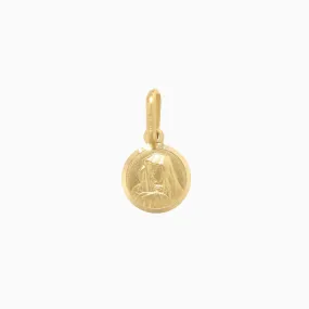 Virgin Mary Small Gold Coin Pendant