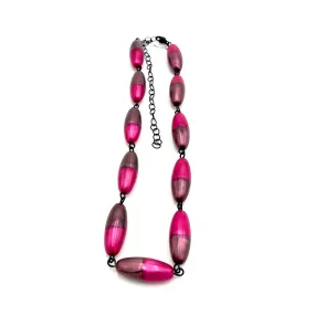 Viva Magenta Color Block Aura Amelia Necklace