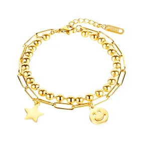 Women's Fashion Star and Smiling Bracelet