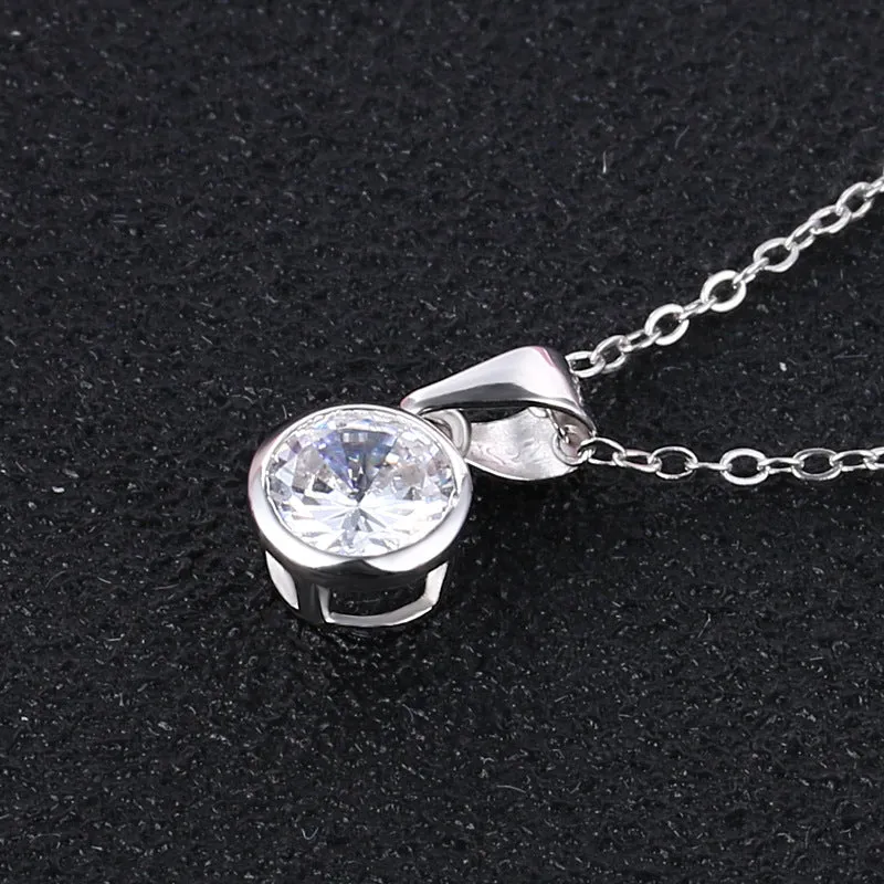 Women's Pendant S925 Sterling Silver Zircon Pendant for girls