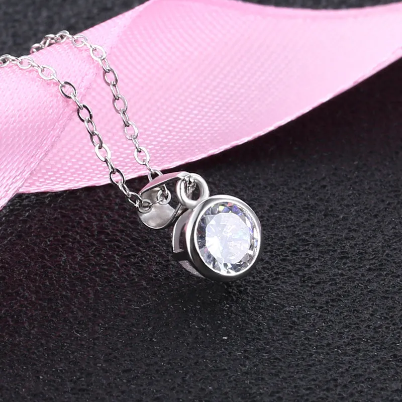 Women's Pendant S925 Sterling Silver Zircon Pendant for girls